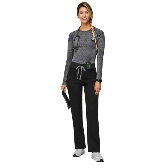 FIGS Women’s High Waisted Livingston Scrub Black Pants XXL Tall - Picture 1 of 7